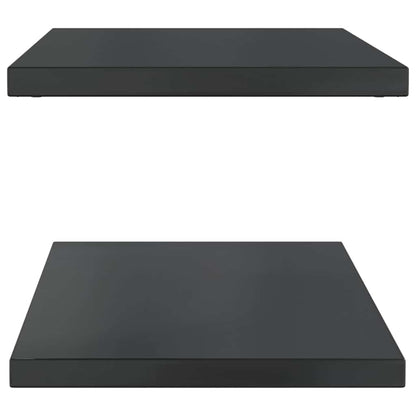 vidaXL Wall Shelves 2 pcs 100x40 cm Black Stainless Steel