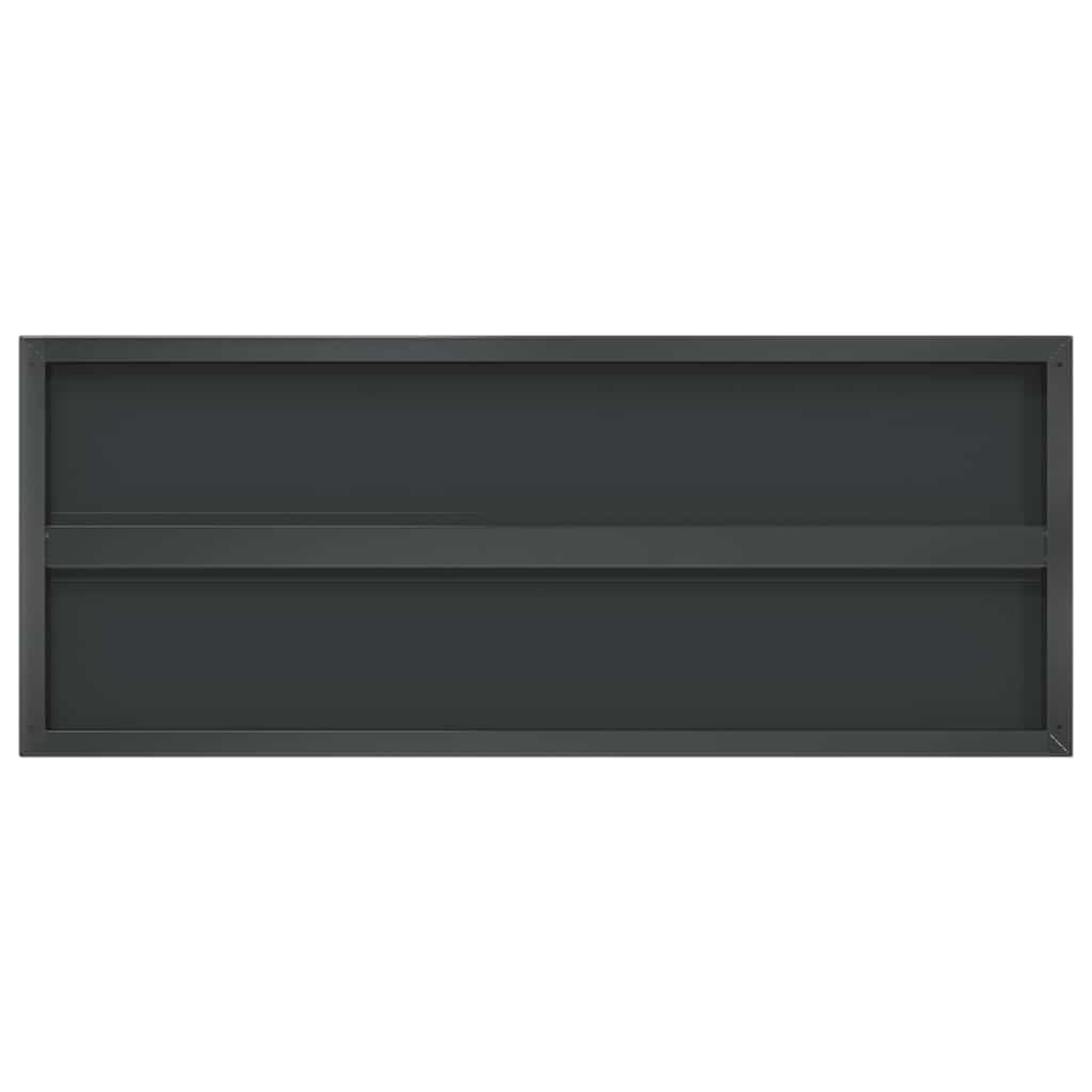 vidaXL Wall Shelves 2 pcs 100x40 cm Black Stainless Steel