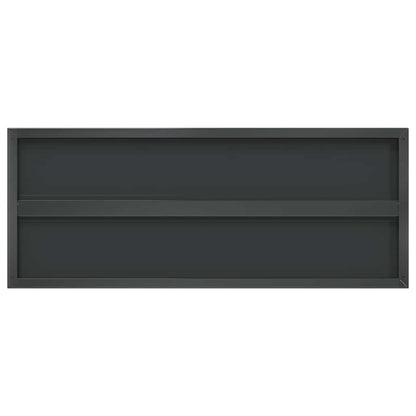 vidaXL Wall Shelves 2 pcs 100x40 cm Black Stainless Steel