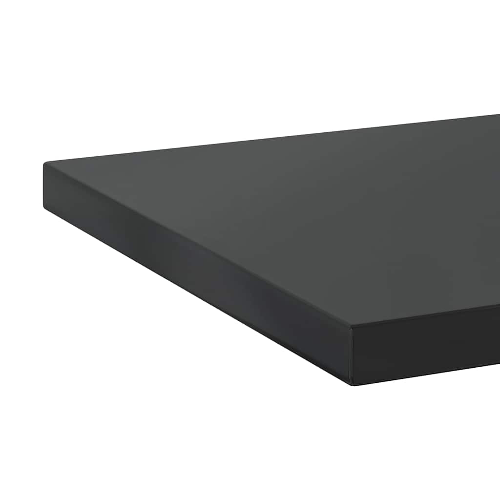 vidaXL Wall Shelves 2 pcs 100x40 cm Black Stainless Steel