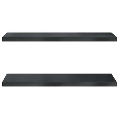 vidaXL Wall Shelves 2 pcs 100x30 cm Black Stainless Steel