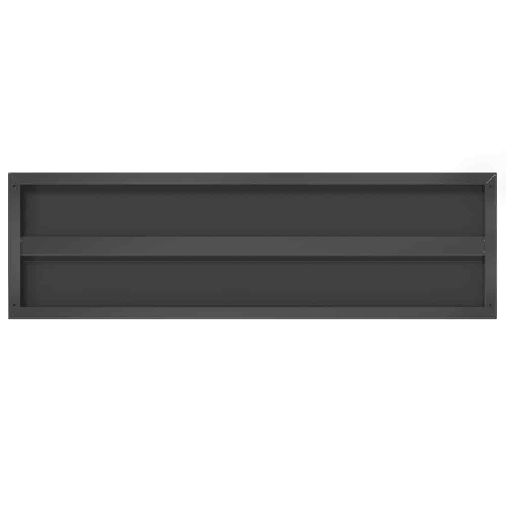 vidaXL Wall Shelves 2 pcs 100x30 cm Black Stainless Steel