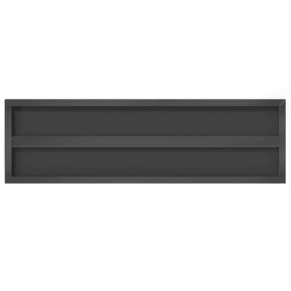vidaXL Wall Shelves 2 pcs 100x30 cm Black Stainless Steel