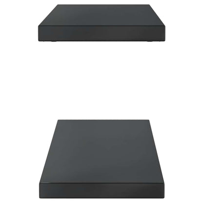 vidaXL Wall Shelves 2 pcs 100x23.5 cm Black Stainless Steel