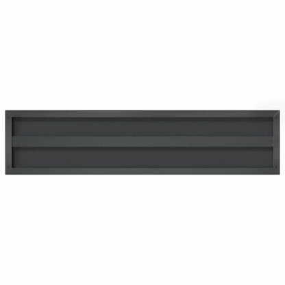 vidaXL Wall Shelves 2 pcs 100x23.5 cm Black Stainless Steel