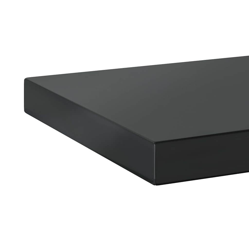 vidaXL Wall Shelves 2 pcs 100x23.5 cm Black Stainless Steel