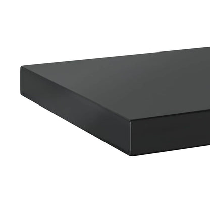 vidaXL Wall Shelves 2 pcs 100x23.5 cm Black Stainless Steel