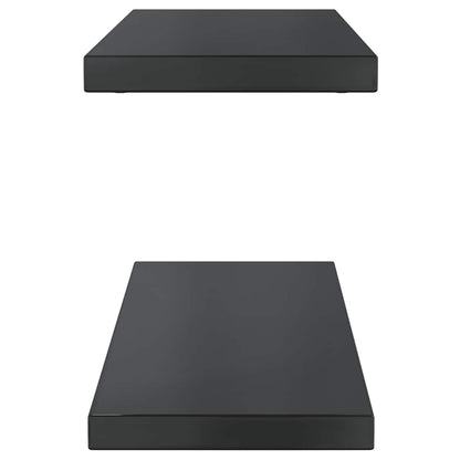 vidaXL Wall Shelves 2 pcs 75x23.5 cm Black Stainless Steel