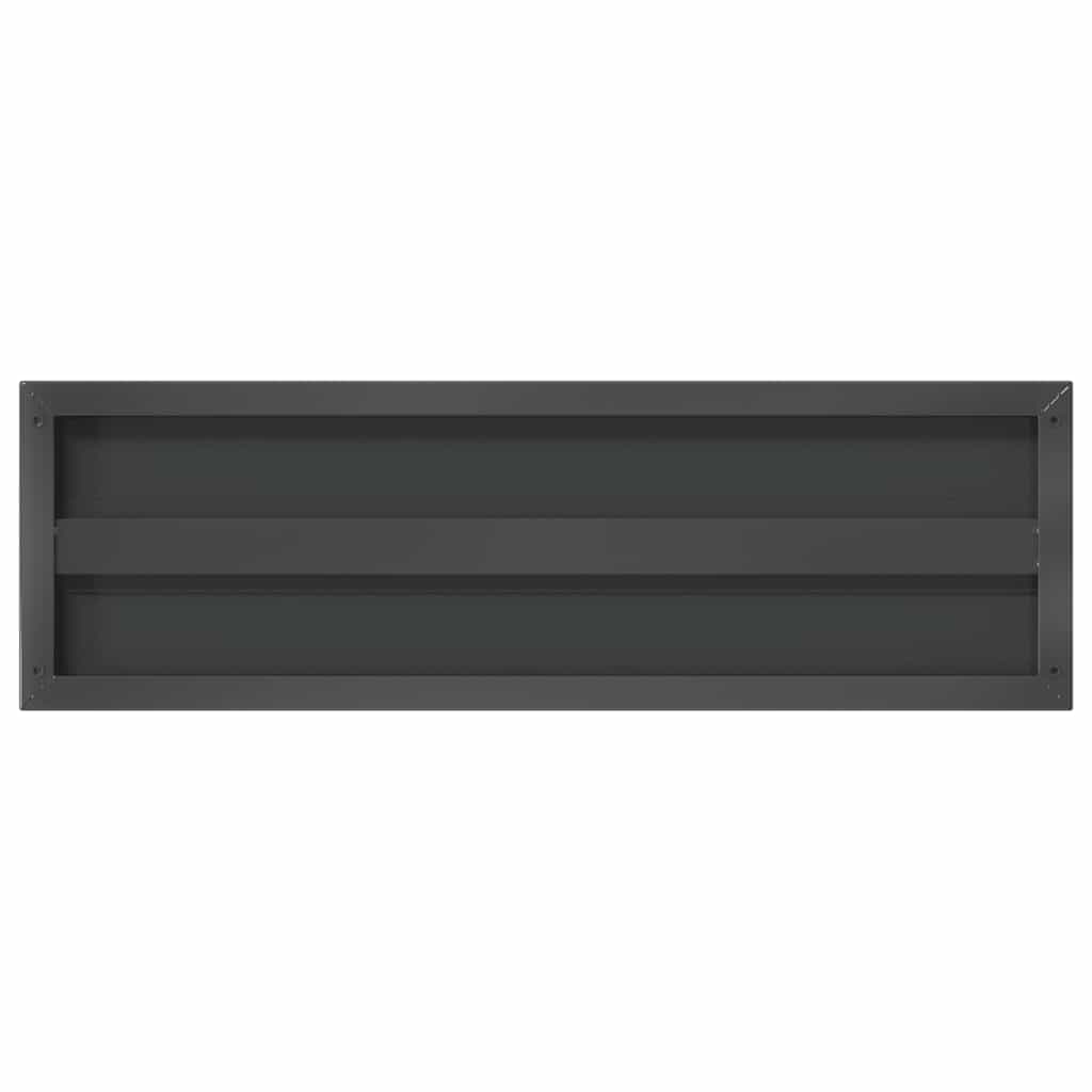 vidaXL Wall Shelves 2 pcs 75x23.5 cm Black Stainless Steel