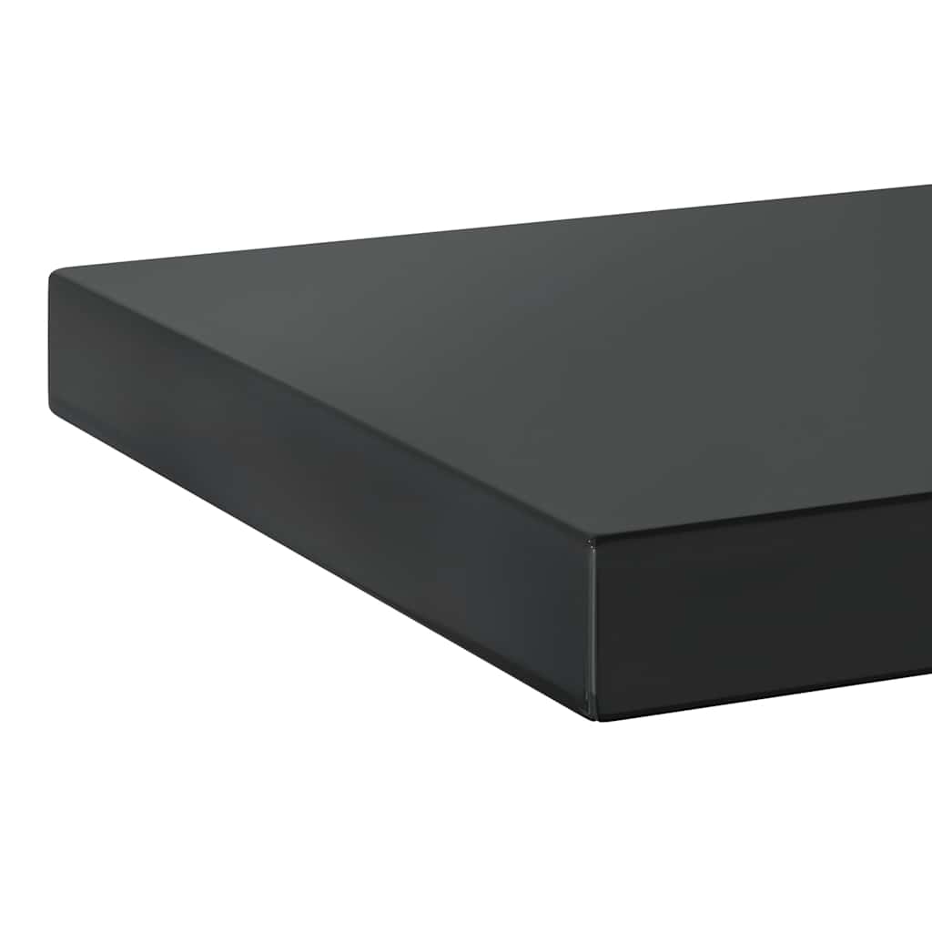 vidaXL Wall Shelves 2 pcs 75x23.5 cm Black Stainless Steel