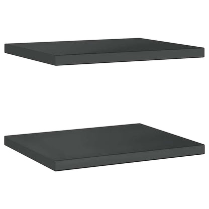 vidaXL Wall Shelves 2 pcs 50x40 cm Black Stainless Steel