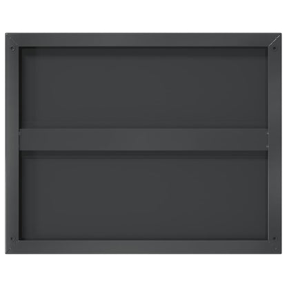 vidaXL Wall Shelves 2 pcs 50x40 cm Black Stainless Steel