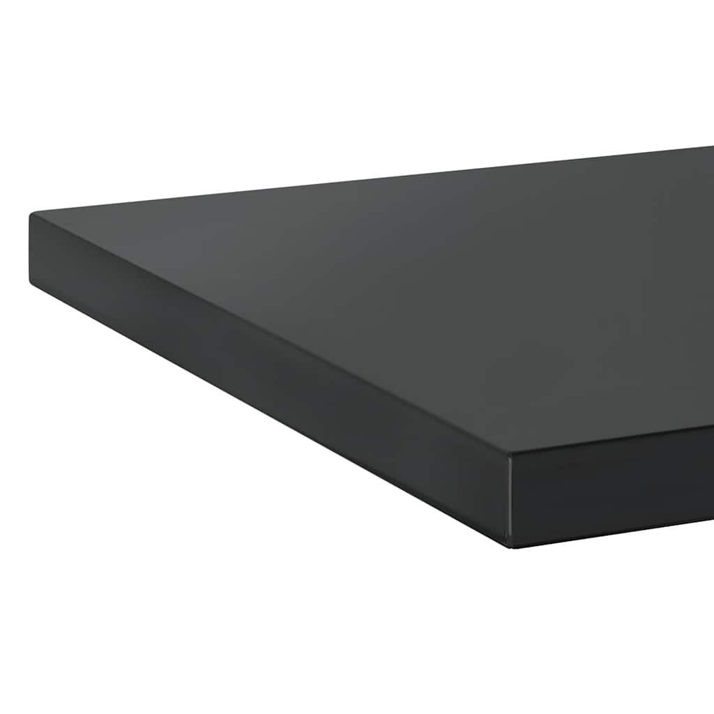vidaXL Wall Shelves 2 pcs 50x40 cm Black Stainless Steel