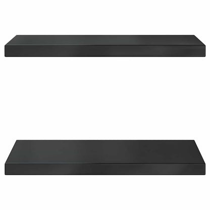 vidaXL Wall Shelves 2 pcs 50x30 cm Black Stainless Steel