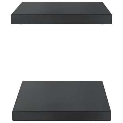 vidaXL Wall Shelves 2 pcs 50x30 cm Black Stainless Steel