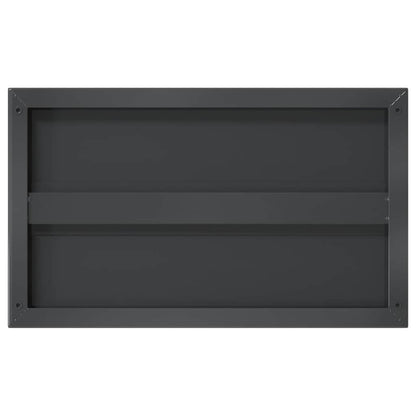 vidaXL Wall Shelves 2 pcs 50x30 cm Black Stainless Steel