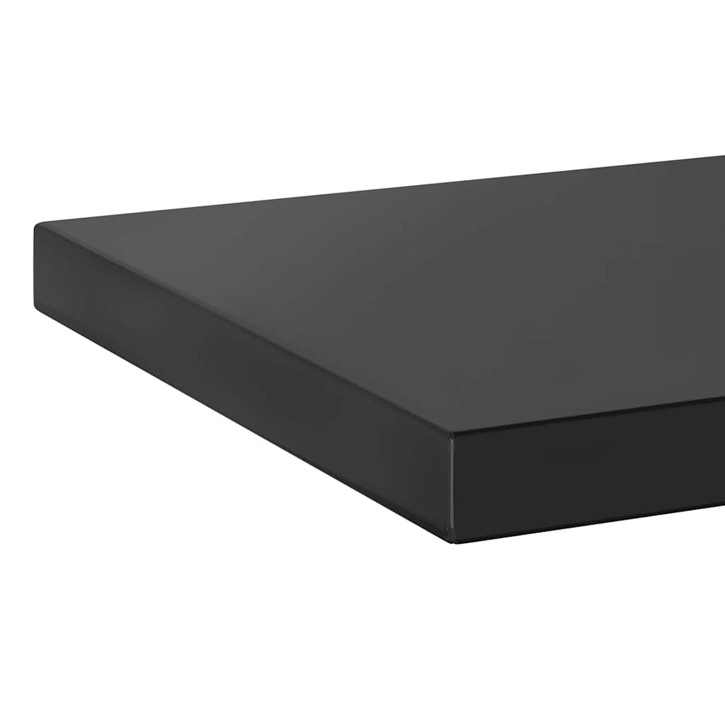 vidaXL Wall Shelves 2 pcs 50x30 cm Black Stainless Steel