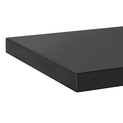 vidaXL Wall Shelves 2 pcs 50x30 cm Black Stainless Steel