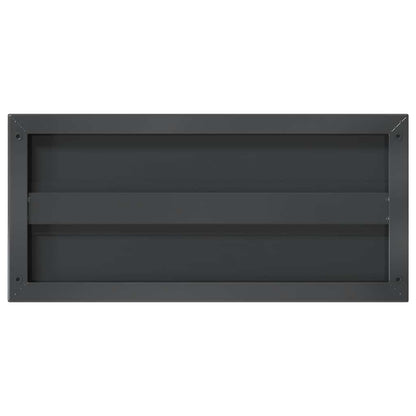 vidaXL Wall Shelves 2 pcs 50x23.5 cm Black Stainless Steel