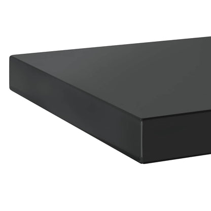 vidaXL Wall Shelves 2 pcs 50x23.5 cm Black Stainless Steel