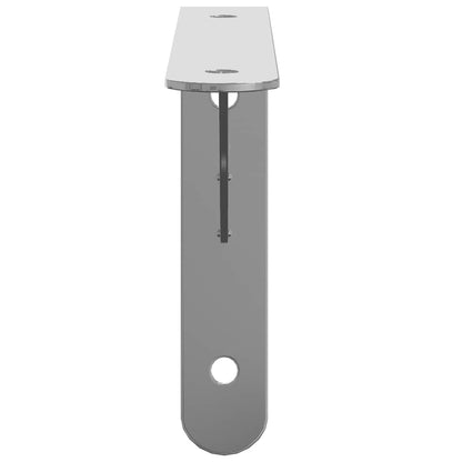 vidaXL Shelf Brackets 4 pcs 20x2,5x14 cm Silver Stainless Steel