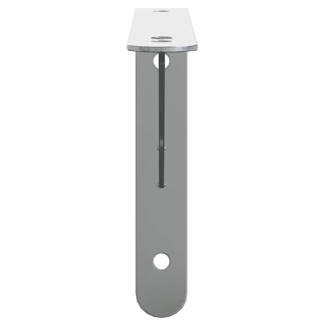 vidaXL Shelf Brackets 4 pcs 23,5x2,5x15,5 cm Silver Stainless Steel