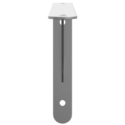 vidaXL Shelf Brackets 4 pcs 30x2.5x15.5 cm Silver Stainless Steel