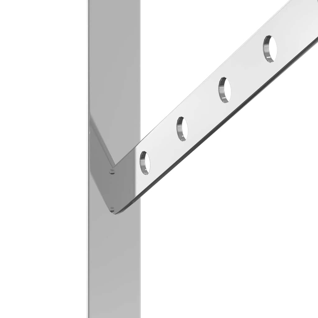 vidaXL Shelf Brackets 4 pcs 40x2.5x25 cm Silver Stainless Steel