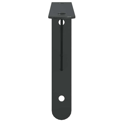 vidaXL Shelf Brackets 4 pcs 23.5x2.5x15.5 cm Black Stainless Steel