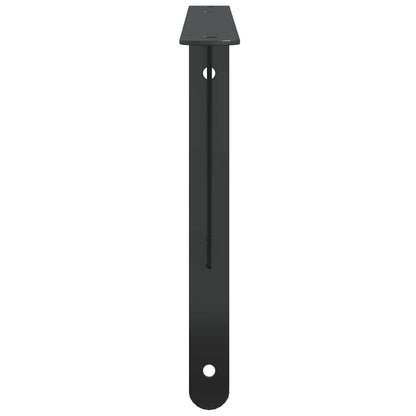 vidaXL Shelf Brackets 4 pcs 40x2,5x25 cm Black Stainless Steel