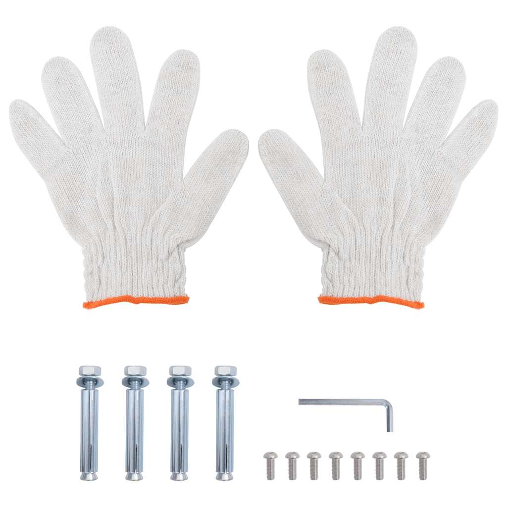 vidaXL 2-Tier Wall Shelf 100x30x60 cm Silver Stainless Steel