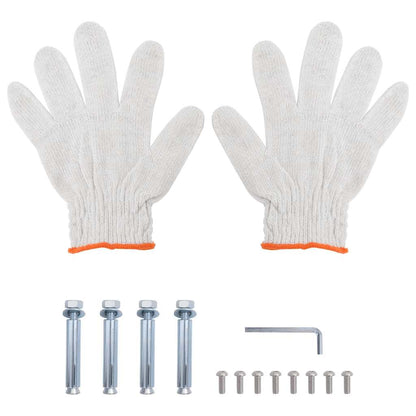 vidaXL 2-Tier Wall Shelf 100x30x60 cm Silver Stainless Steel