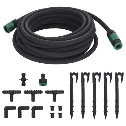 vidaXL Garden Soaker Hose Black 0,6" 10 m Rubber