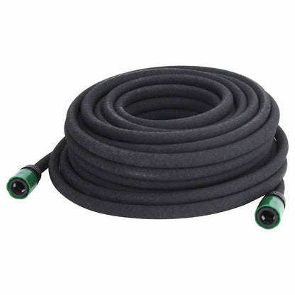 vidaXL Garden Soaker Hose Black 0,6" 25 m Rubber