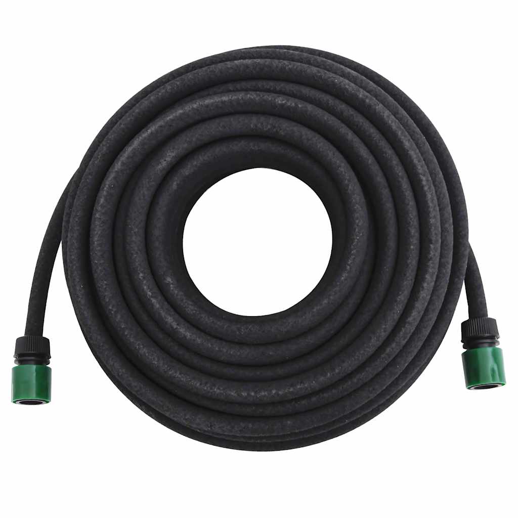 vidaXL Garden Soaker Hose Black 0,6" 25 m Rubber
