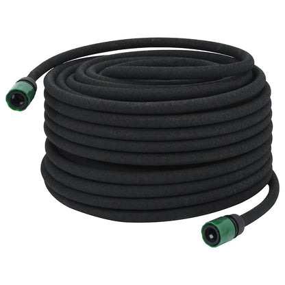vidaXL Garden Soaker Hose Black 0,6" 50 m Rubber