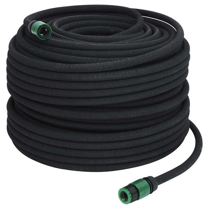 vidaXL Garden Soaker Hose Black 0,6" 100 m Rubber