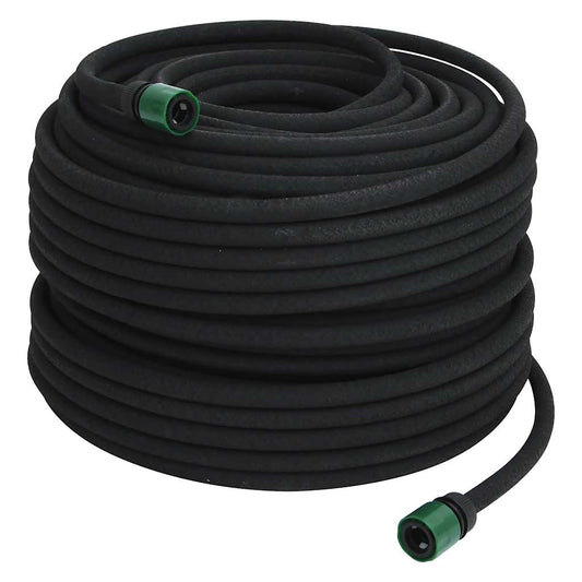 vidaXL Garden Soaker Hose Black 0,6" 100 m Rubber