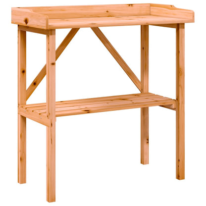 vidaXL Plant Table with Shelf Brown 78x38x82,5 cm Solid Wood Fir