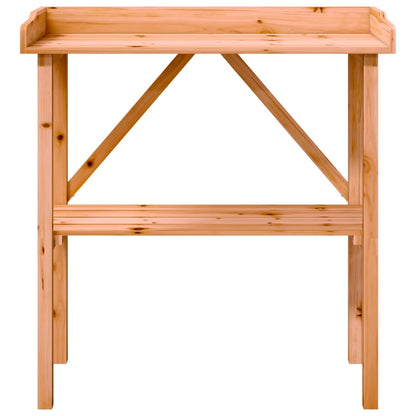 vidaXL Plant Table with Shelf Brown 78x38x82,5 cm Solid Wood Fir