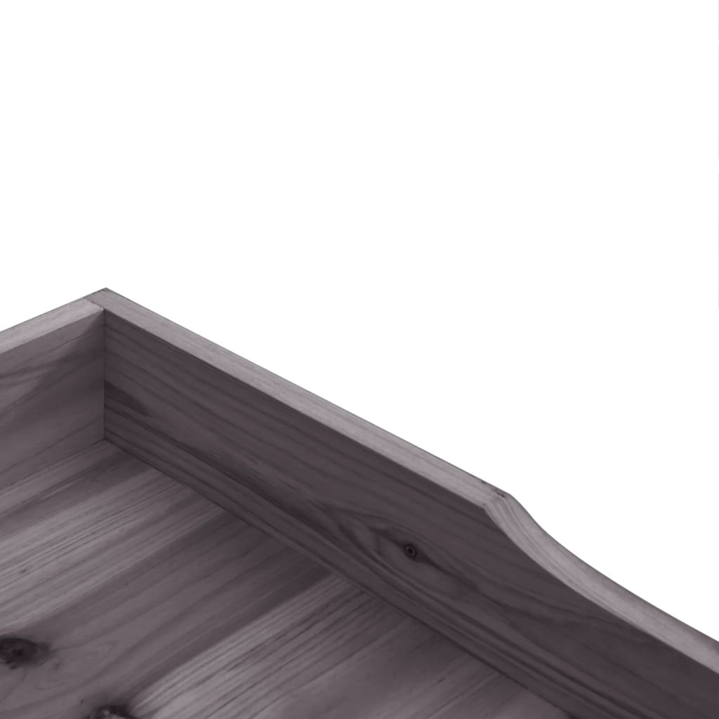 vidaXL Plant Table with Shelf Grey 78x38x82,5 cm Solid Wood Fir
