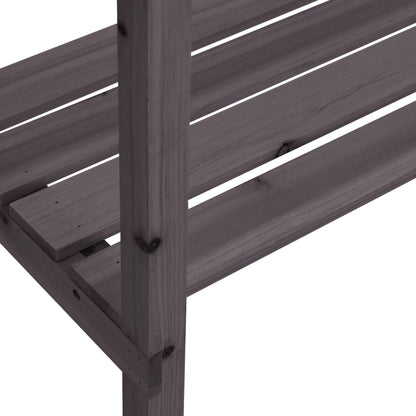 vidaXL Plant Table with Shelf Grey 78x38x82,5 cm Solid Wood Fir