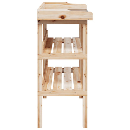 vidaXL Plant Table with Shelves 78x38x82,5 cm Solid Wood Fir