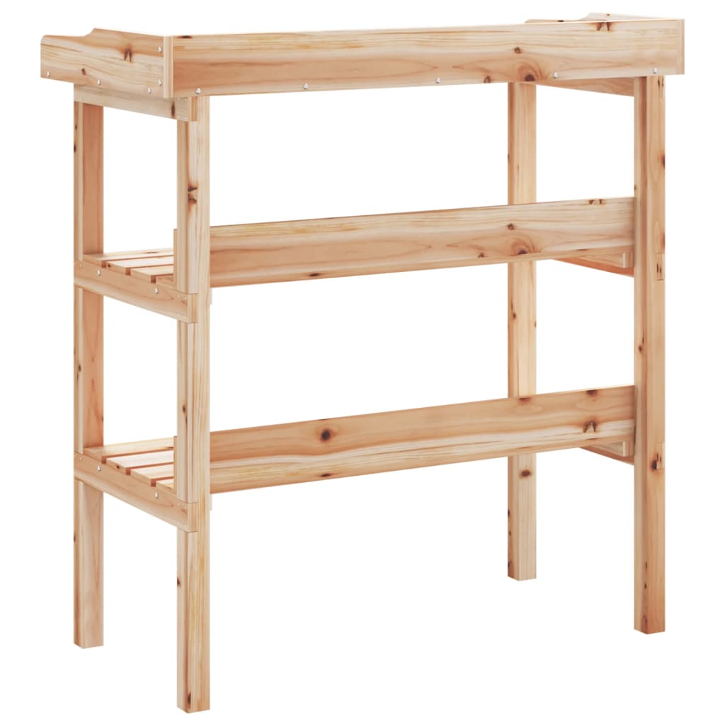 vidaXL Plant Table with Shelves 78x38x82,5 cm Solid Wood Fir