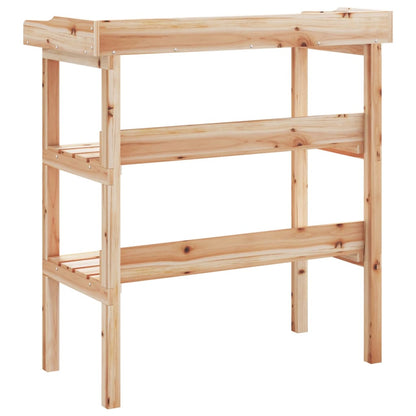 vidaXL Plant Table with Shelves 78x38x82,5 cm Solid Wood Fir