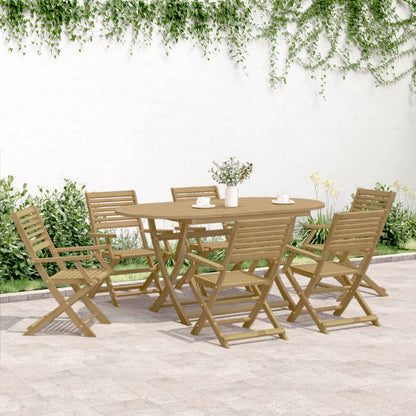 vidaXL Folding Chairs 8 pcs 54,5x61,5x86,5 cm Solid Wood Acacia
