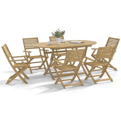 vidaXL Folding Chairs 8 pcs 54,5x61,5x86,5 cm Solid Wood Acacia
