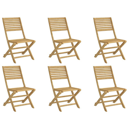 vidaXL Folding Chairs 6 pcs 48,5x61,5x87 cm Solid Wood Acacia