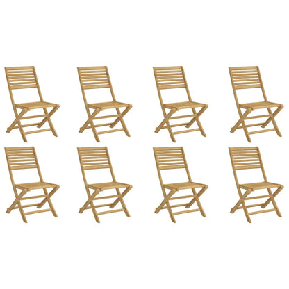 vidaXL Folding Chairs 8 pcs 48,5x61,5x87 cm Solid Wood Acacia