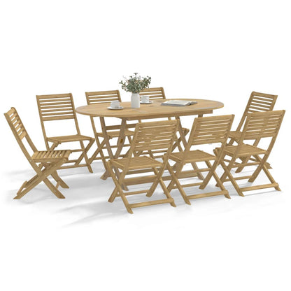 vidaXL Folding Chairs 8 pcs 48,5x61,5x87 cm Solid Wood Acacia
